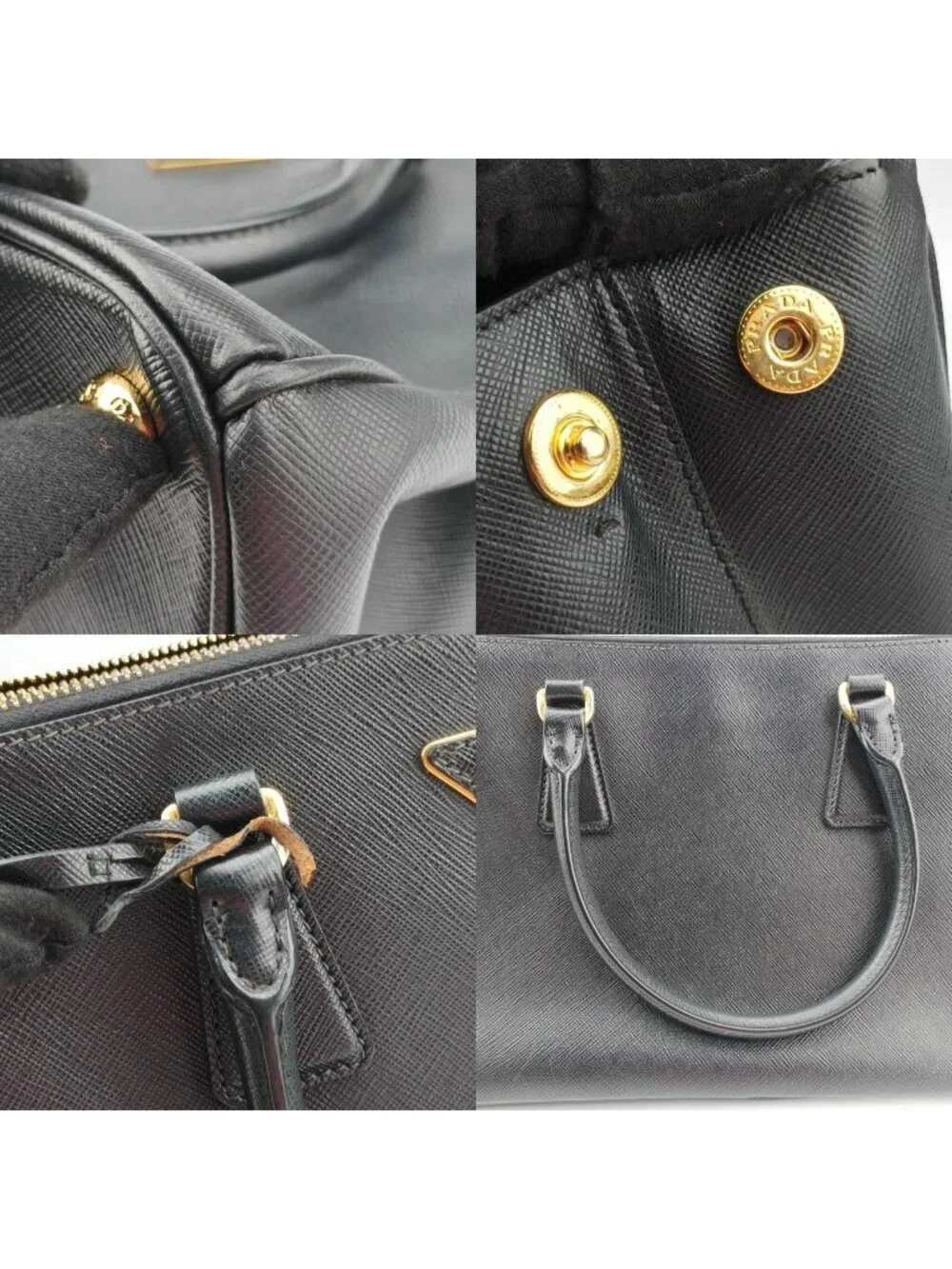 Prada Galleria Black Saffiano Leather Shoulder Bag